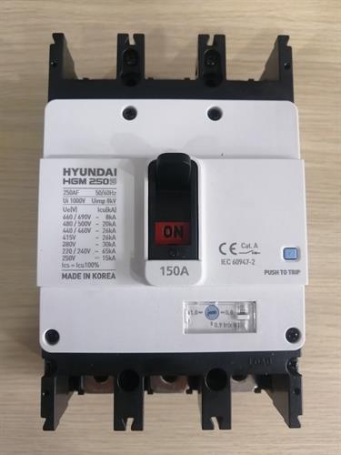 MCCB HYUNDAI 3P 150A 26kA ( HGM250S-F )